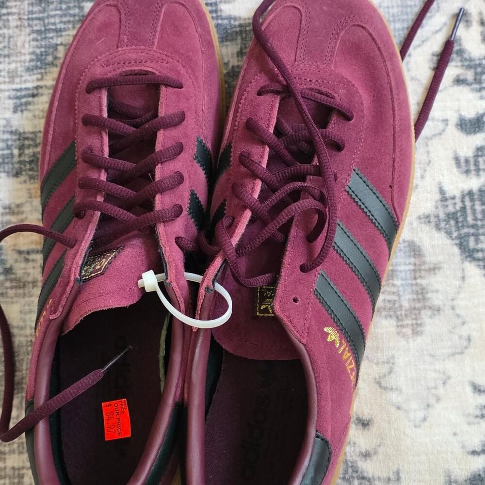 Adidas Men's Burgundy and Purple Trainers